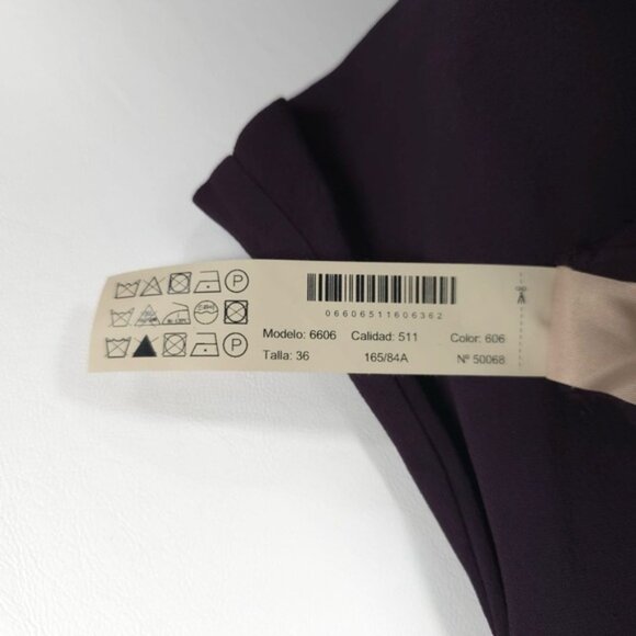 Massimo Dutti Women’s Romper Overall Jumpsuit Purple Plum Pockets Viscose Size 4 - Picture 12 of 13